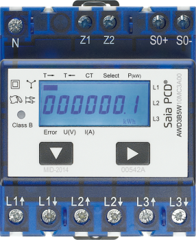 AWD3B5W10MC3A00:400V/1500A Bi LCD Saia PCD(R)Wandlerzähler MID-Zul.geeicht