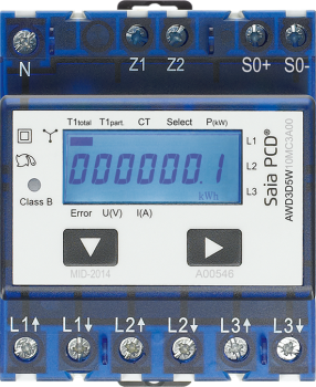 AWD3D5W10MC3A00:400V/1500A LCD Saia PCD(R)Wandlerzähler MID-Zul.geeicht